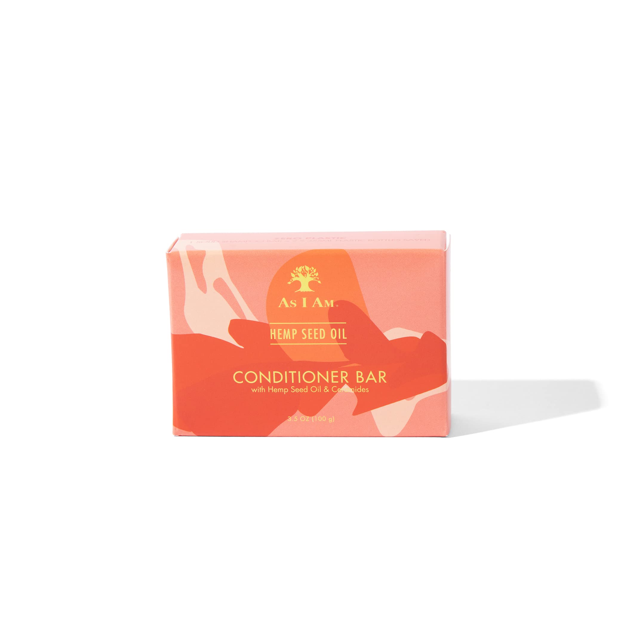 As I Am Hemp Seed Oil Conditioner Bar - 3.5 ounce - with Ceramides, Calendula, Betaine - Made in USA