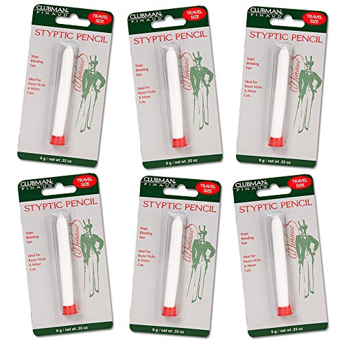 Clubman Pinaud Styptic Pencil for Nick Relief - 0.33 oz, 6 pack