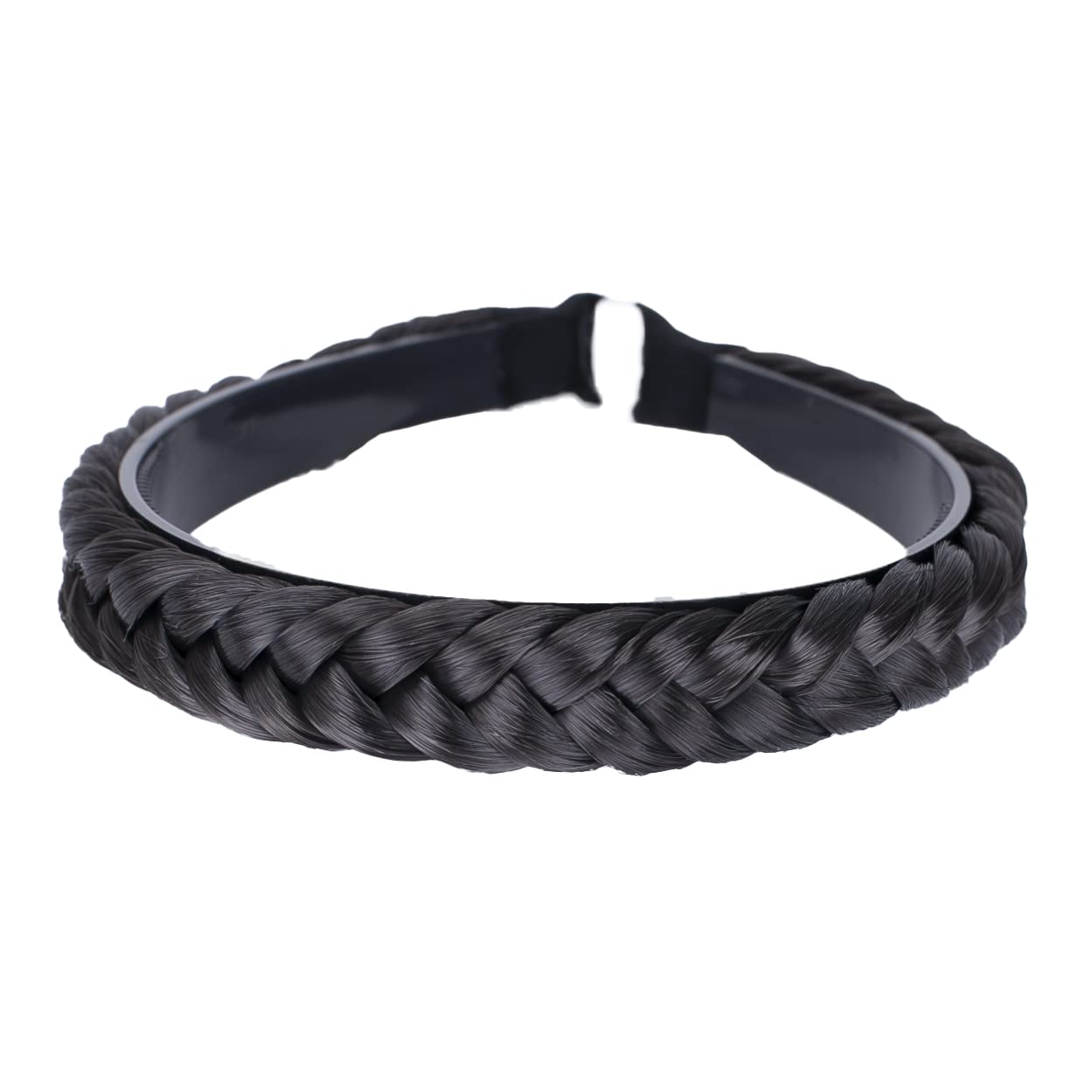 PRETTY Headband Plaited Braid Hair Band Hair Piece - DARKEST BROWN