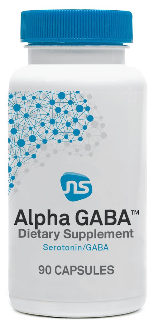 NeuroScience Alpha GABA Supplement - Non-Drowsy Calm Aid with Vitamin B6, Lemon Balm, Sensoril Ashwagandha & L Theanine Supplement - Help Soothe Anxiousness, Day or Night (90 Capsules)