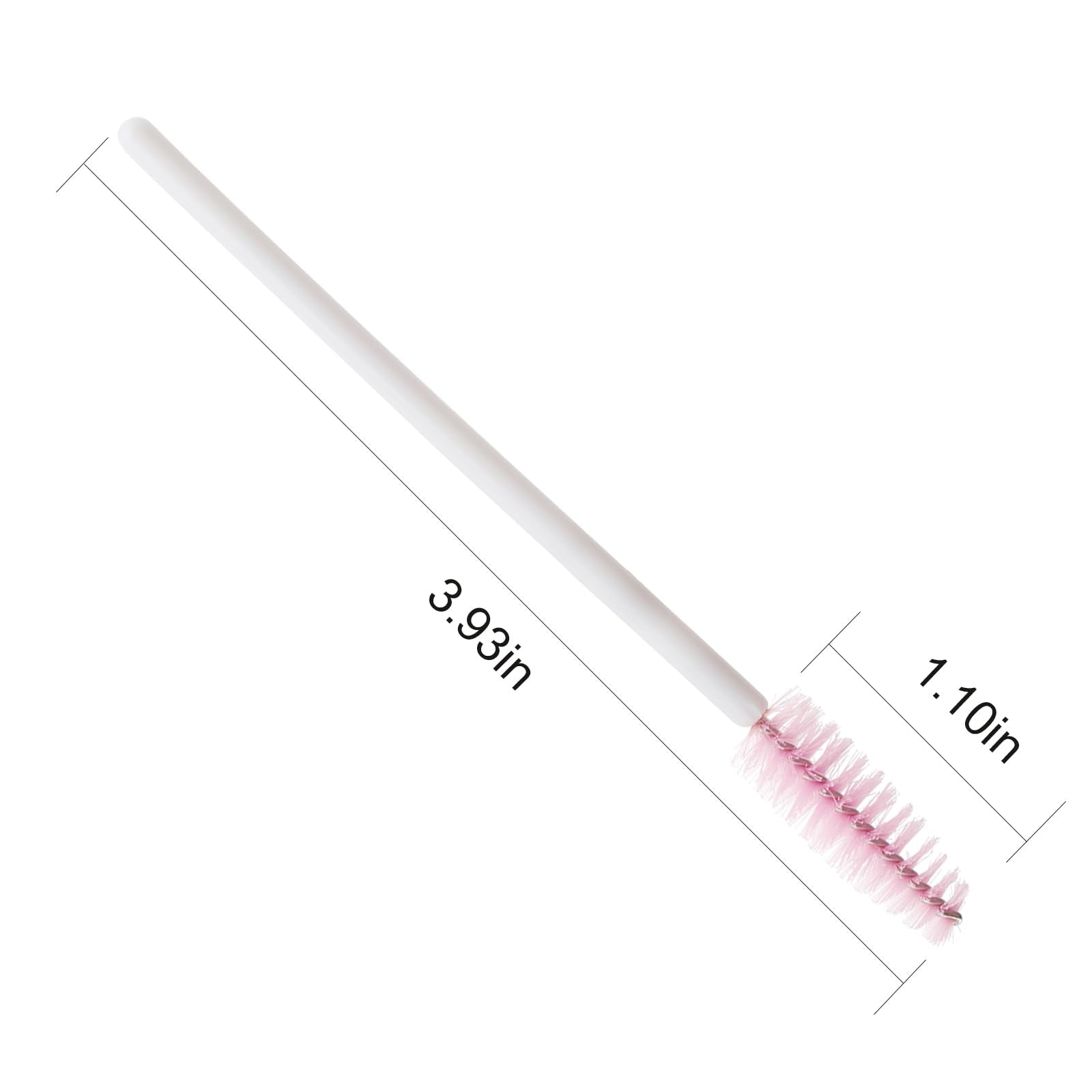 300 Pcs Set Mascara Wands Disposable Eye Lash Brushes for Eyelash Extensions Makeup Applicator Tool Bulk, White/Pink