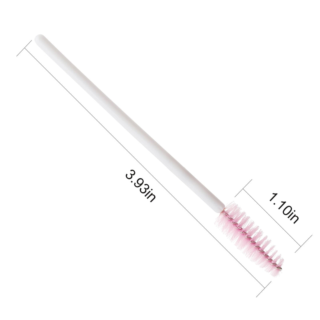 300 Pcs Set Mascara Wands Disposable Eye Lash Brushes for Eyelash Extensions Makeup Applicator Tool Bulk, White/Pink