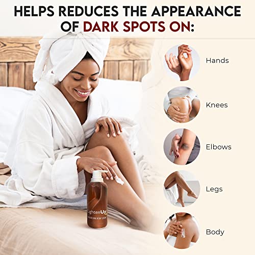 OMIC Lighten-Up Skin Brightening Lotion - 13.5 Fl oz / 400ml - Moisturizing, Hydrating Body Lotion for Body, Knees, Elbows, Hands, Underarms, with Jamaican Castor Oil and Shea Butter