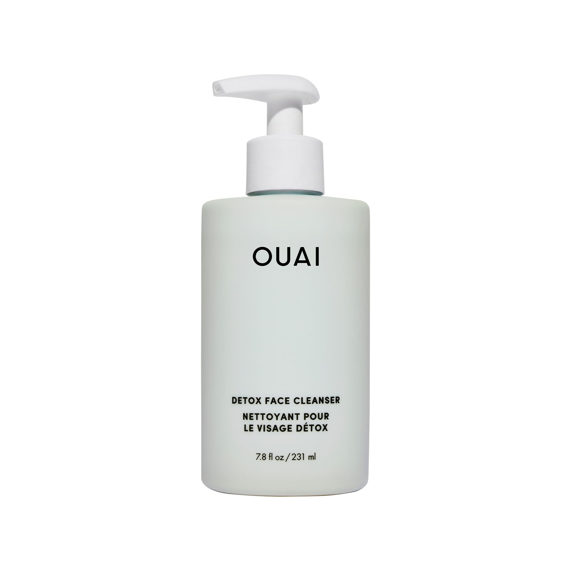 OUAI Detox Facial Cleanser - Deep Cleansing Face Wash with Glycolic Acid, Niacinamide & PHA - Removes Sweat, Dirt & Oil Without Drying - Gentle Face Cleanser for Post-Workout (7.8 Fl Oz)