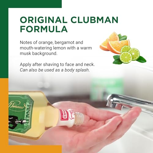 Clubman Pinaud After Shave Lotion, Classic Barbershop Scent, 6 Fluid Ounces