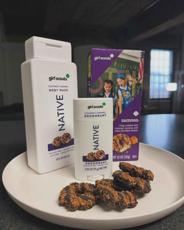 Native Limited Edition Girl Scout Coconut Caramel Cookie Deodorant - 2.65oz, 1 Count (Pack of 1)