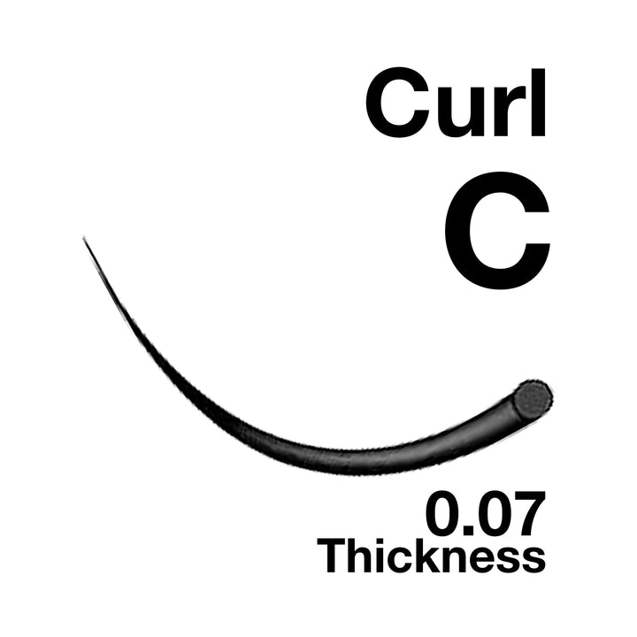 8MM : EMILYSTORES Eyelash Extensions 0.07mm Thickness C Curl Length 8mm Silk Mink Fake Eye Lashes In One Tray