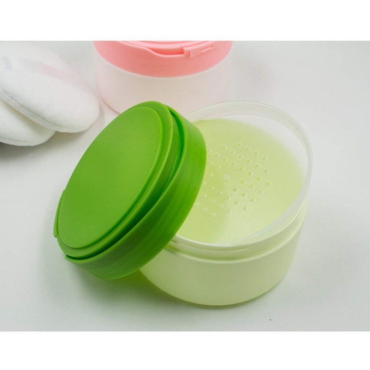 happyupticy 1PCS Empty Baby Body Powder Case with Powder Puff