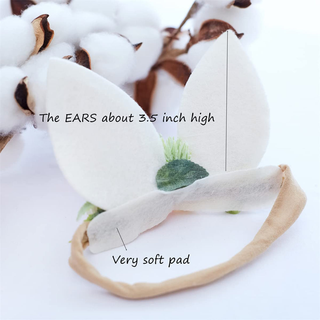 GEZISAN Baby Girl Floral Easter Bunny Nylon Headband Flower Elastic Hairband Bows Wraps For Newborn Infant Toddler Hair Accessories (RTA001)