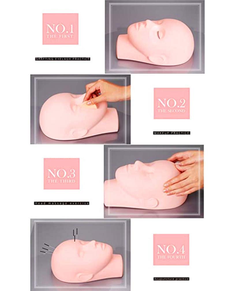 Standar Head: Yimart Pro Mannequin Training Head Cosmetology Eyelash Eye Extension Practice Makeup Face Treatment Tools(Standar Head)