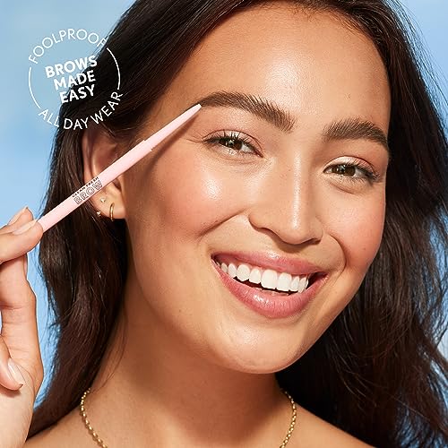 Covergirl Clean Fresh Brow Nano, 700 Black Brown, Eyebrow Pencil, Ultra-Precise Tip, Waterproof, Transfer-Resistant, Built-In Spoolie, Vegan Formula, 0.001oz