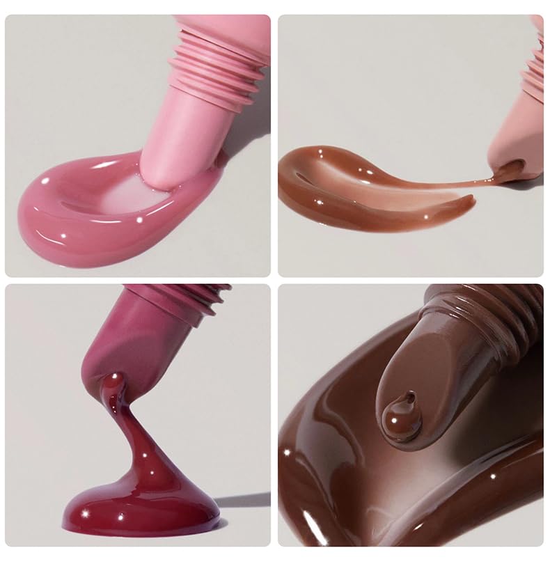 Glowy Balm Plumping Moisturizing for Dry Cracked Lips, Hydrating Mask Butter Nourishing Care Treatment Glossy Finish Non-sticky Tinted (03# Raspberry Jelly)