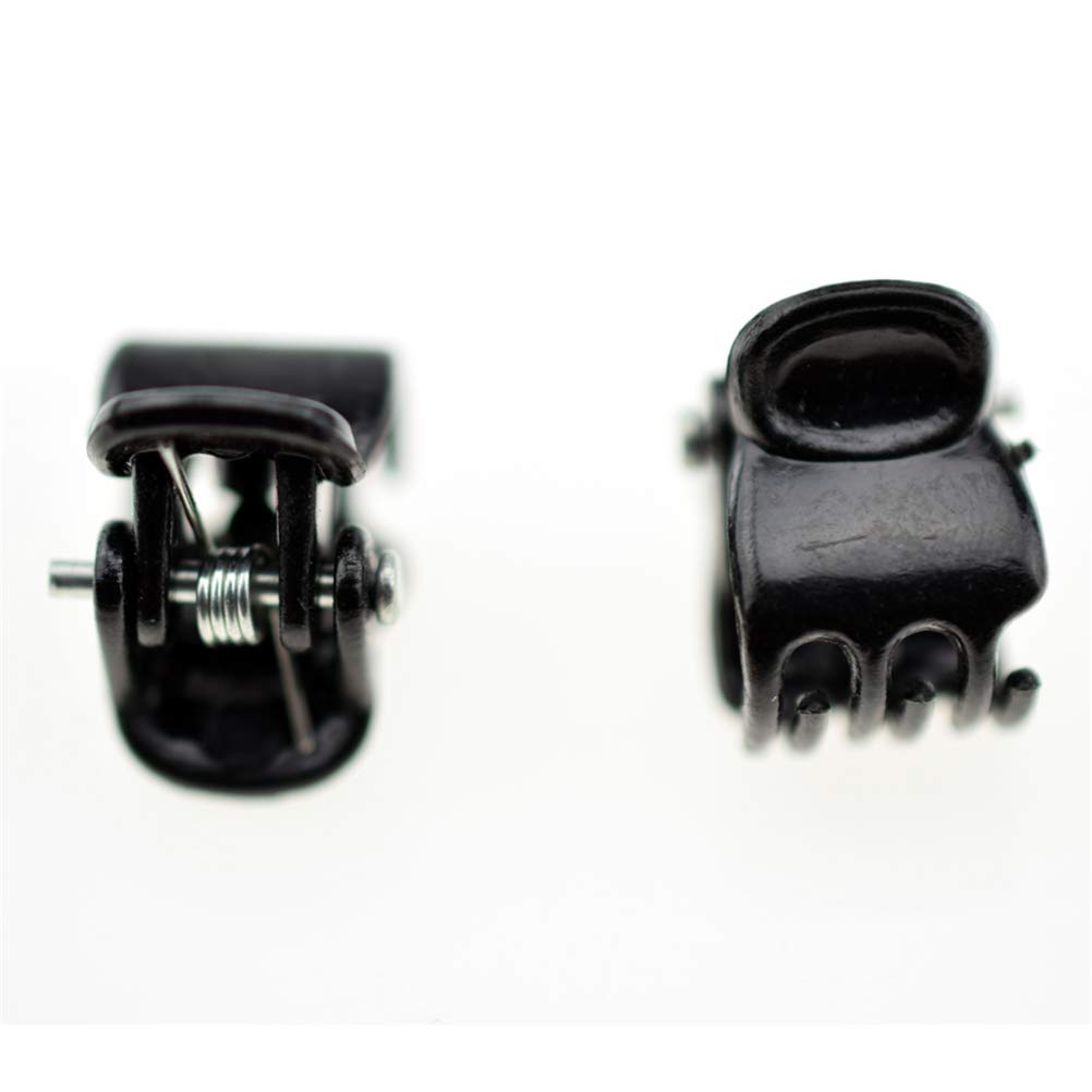 kolifu 100pc/pack 1cm Hair Claws Clip for Women Girls Plastic Mini Hairpin Hair Clip Clamp Hair Accessories Gifts (100pcs black) : 100pcs black