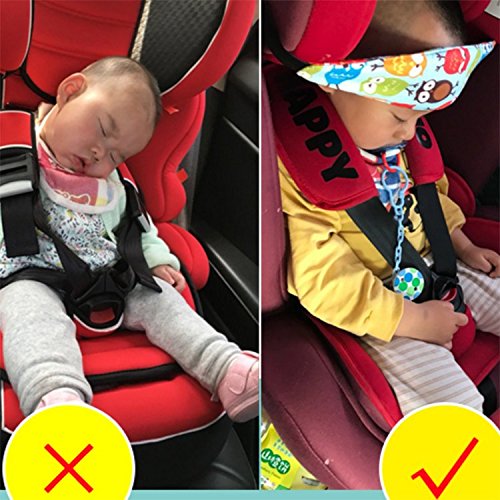 Luckyiren Baby Head Support for Car Seat-Car Seat Head Support for Toddler-Head Band Strap Headrest, Stroller Carseat Sleeping Baby Carseat Head Support for Toddler Kids Children Child Infant