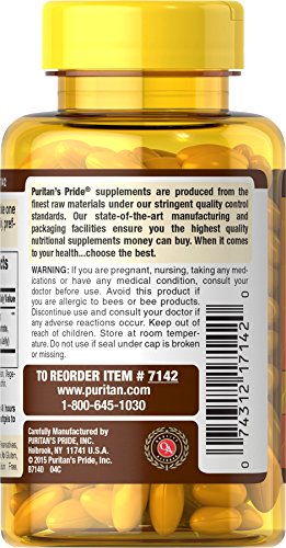 Puritan's Pride Royal Jelly 500 mg-120 Softgels (Packaging May Vary)