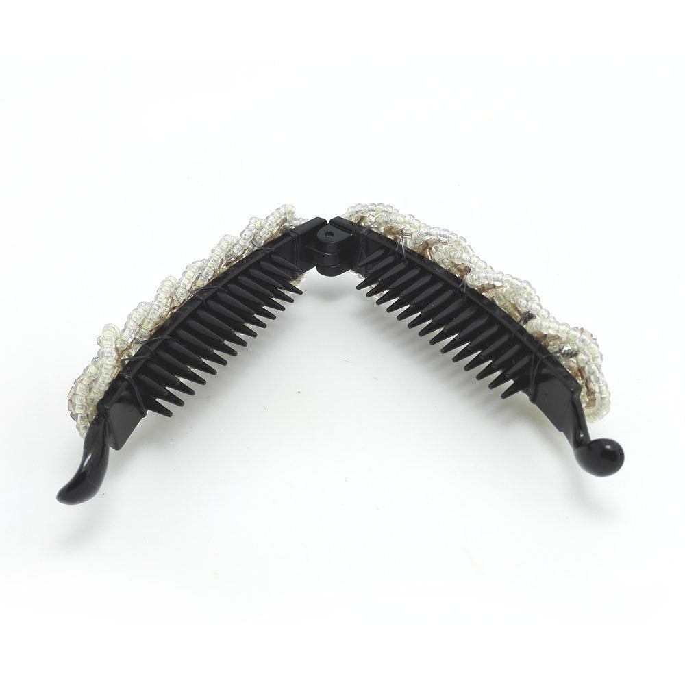 (3.2 )White : Meilliwish Noble Beautiful Lady Banana Hair Clip Ponytail Holder(H36)(White)