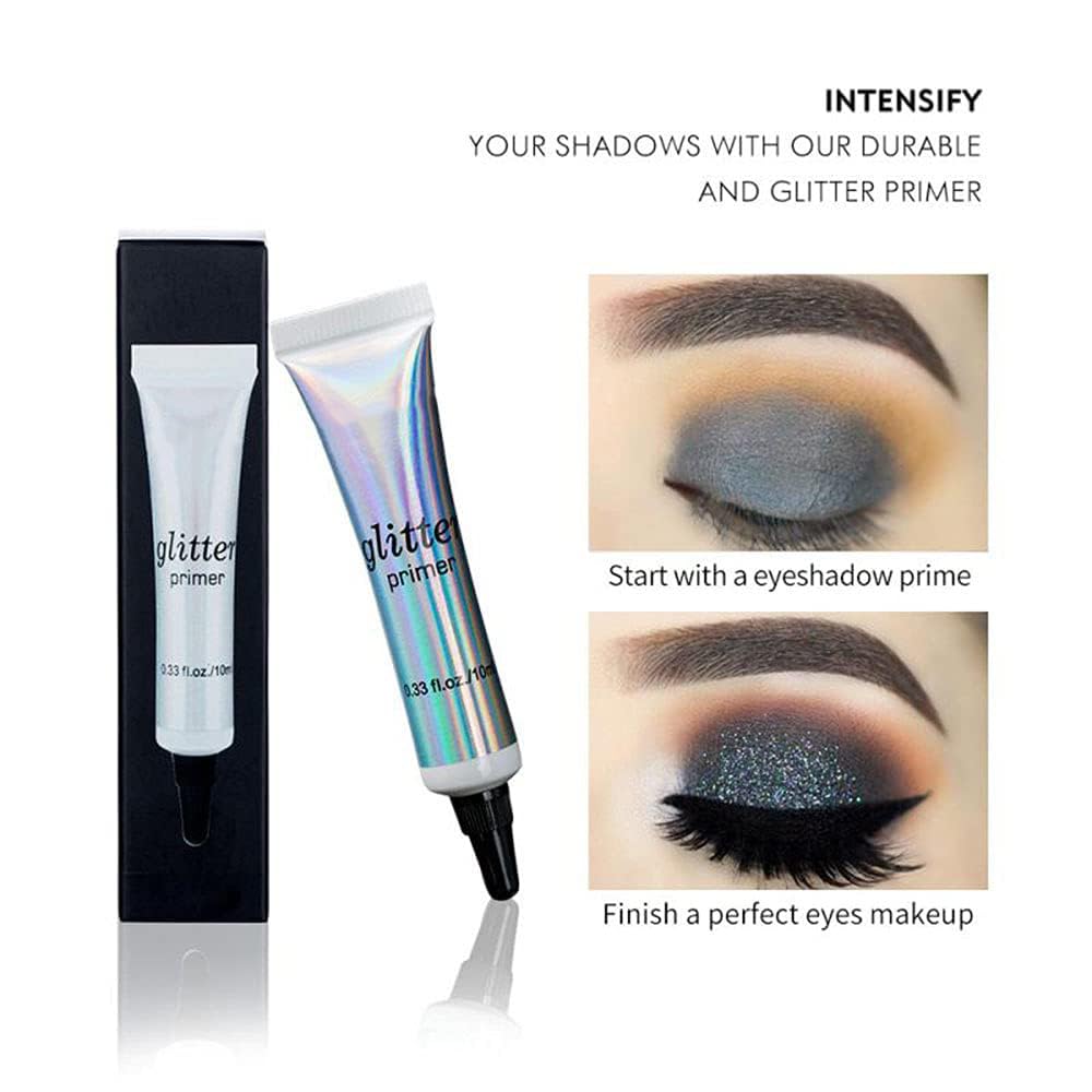 AKARY Mini Body Face Lip Eye Makeup Glitter Primer Long Lasting Eye Shadow Color Special Base for Make up Christmas Party New Year Cosmetics Glue Foundation