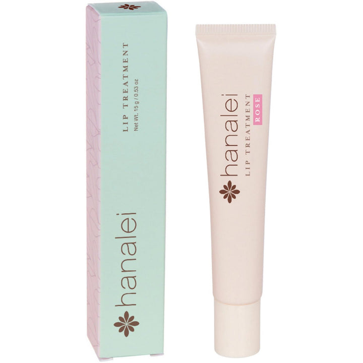 Lip Treatment (Rose) by Hanalei, Made with Kukui Oil, Shea Butter, Agave, and Grapeseed Oil Soothe Dry Lips, 15g (Cruelty free, Paraben Free) MADE IN USA