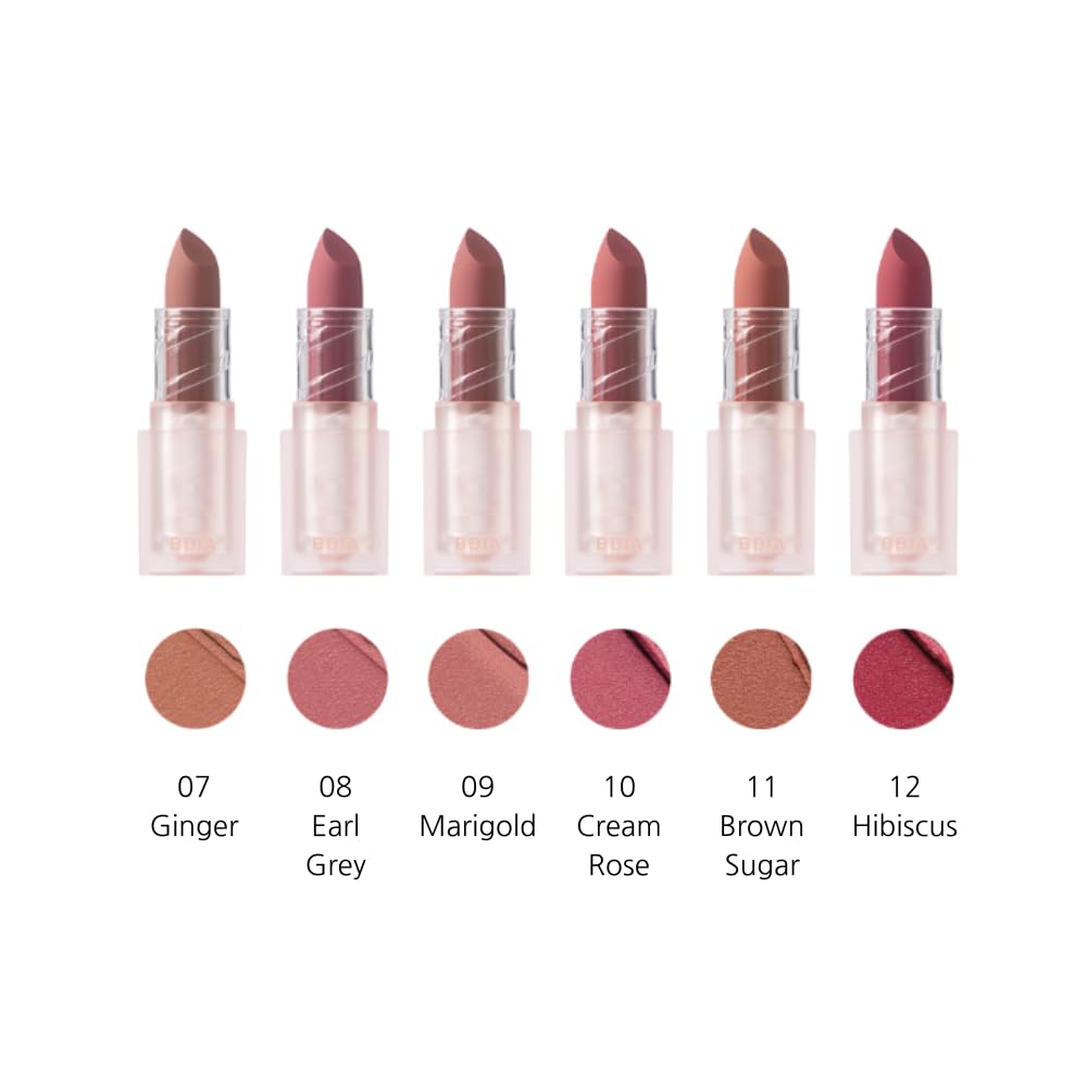BBIA Last Powder Lipstick Series2 - Powder Matte Lipstick, Full Coverage, Non-Drying Matte Finish, Weightless Velvet Texture, Long-Lasting Lip Makeup, MLBB, Vegan, Korea Lip Makeup (11 BROWN SUGAR)