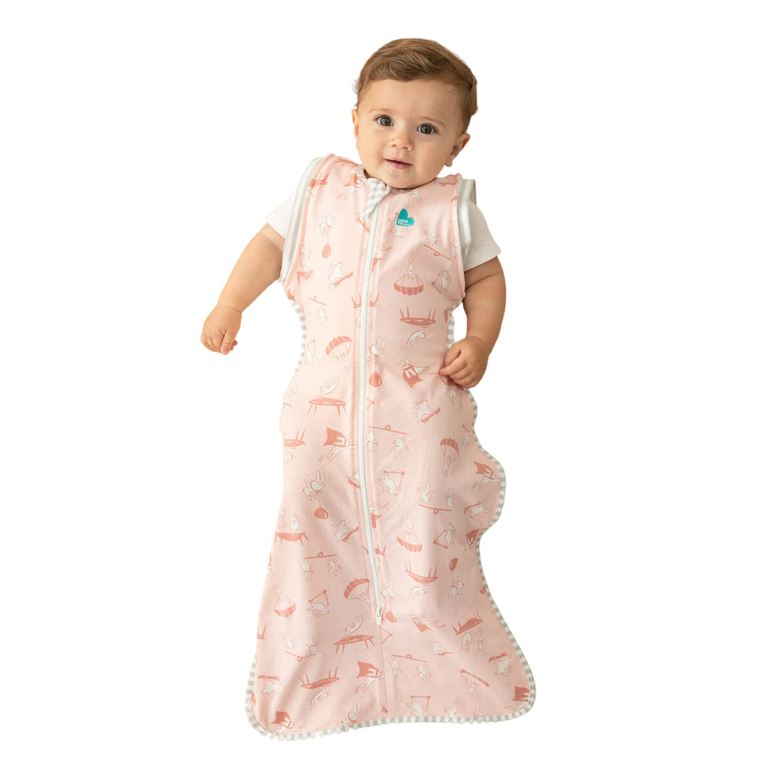 Love to Dream Swaddle Up Transition Swaddle, Patented Zip-Off Wings, Gently Help Baby Transition from Being Swaddled to Arms Free When Showing Signs of Rolling, Lite 0.2 TOG, 19-24 lbs, White