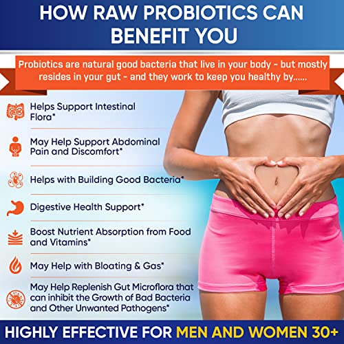 Wholesome Wellness Organic Raw Probiotics 100 Billion CFU, Dr Formulated for Women and Men, Complete Adult Supplement with Prebiotics and Digestive Enzymes; 30 Capsules, Shelf Stable
