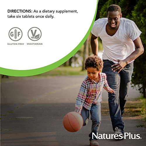 Natures Plus Source of Life Gold Multivitamin - 180 Mini-Tabs - with Vitamins D3, B12 & K2 - Blood, Bone & Immune Support - Vegetarian & Gluten Free - 30 Servings