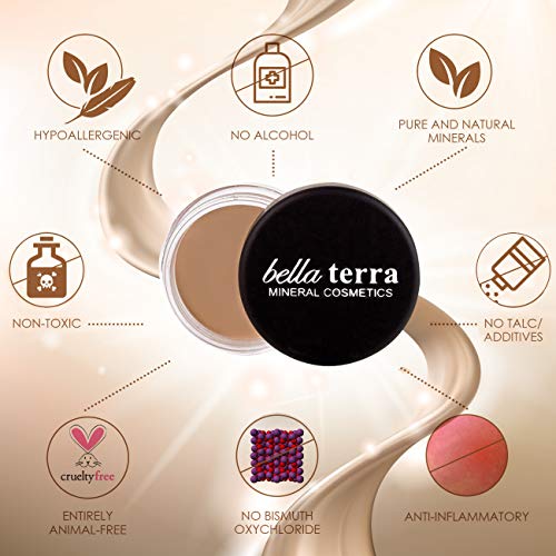 Bella Terra Eye Primer | All-day Eye Shadow Base |Eyelid Concealer for Dark Circles and Veins | Fragrance-Free for Sensitive Skin (.32 ounce)