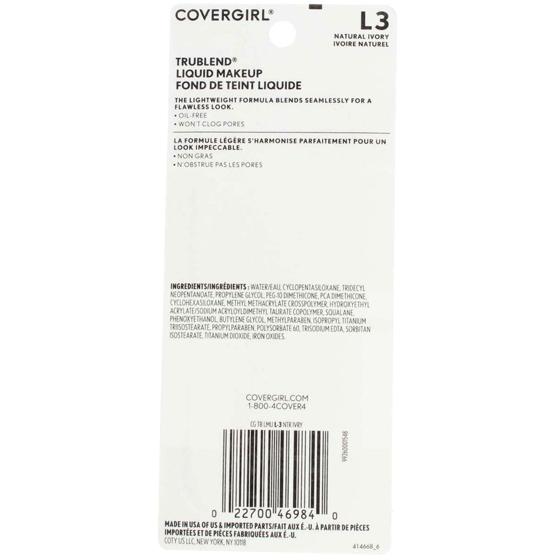 COVERGIRL Covergirl Trublend Liquid Makeup, Natural Ivory, 5 Ounce