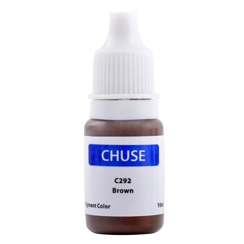 CHUSE C292, 10ml, Brown, Passed SGS,DermaTest Micro Pigment Cosmetic Color Permanent Makeup Tattoo Ink