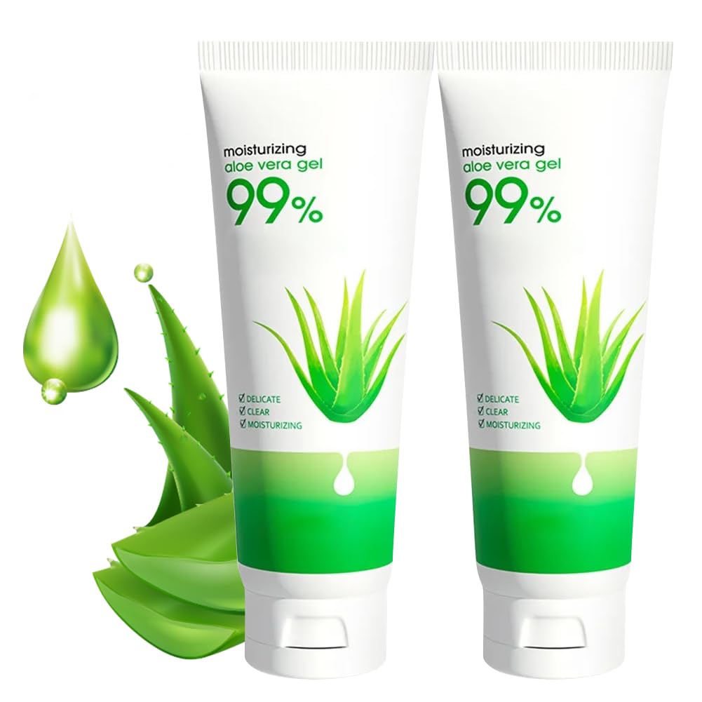 Mroobest Aloe Vera Gel, Aloe Gel 100 Percent Pure Plant, Deeply Hydrating & Repairing, Sunburn & Eczema Relief, Acne, Small Cuts, Suitable for Face, Body