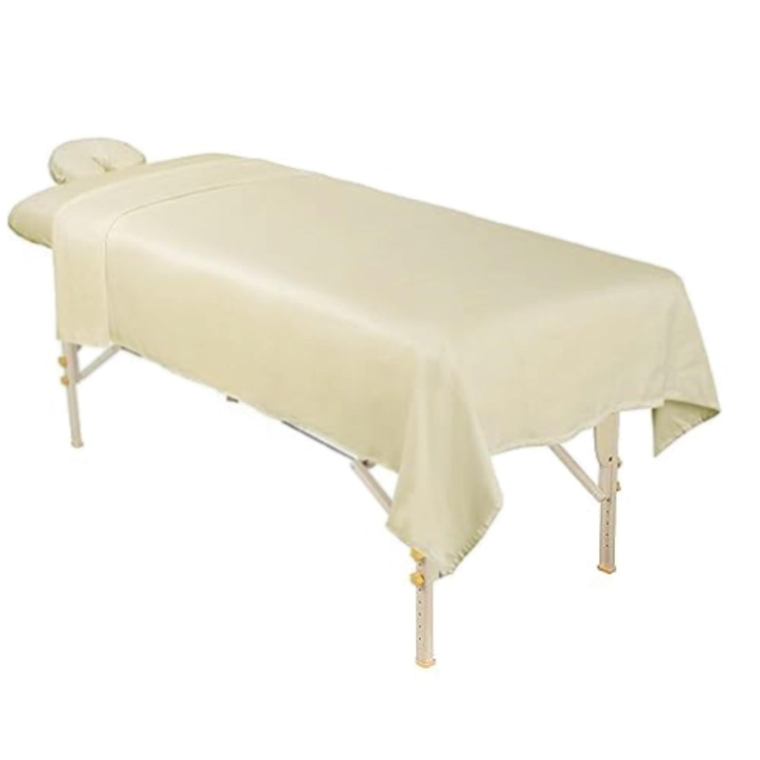 ForPro Professional Collection Premium Microfiber 3-Piece Massage Sheet Set, Natural, Ultra-Light, Stain, and Wrinkle-Resistant Includes Massage Flat and Fitted Sheet and Massage Face Rest Cover