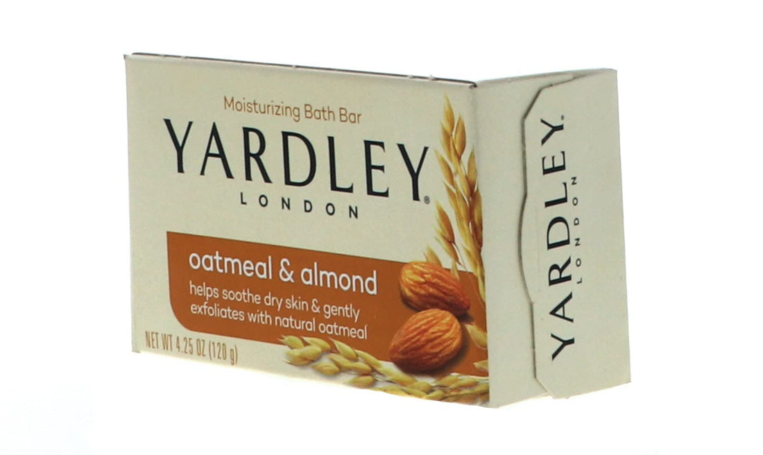 Yardley Moisturizing Bar Naturally, Natural Oatmeal and Almond - 4.25 Oz, 6 Pack