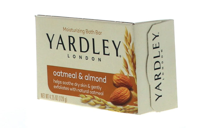 Yardley Moisturizing Bar Naturally, Natural Oatmeal and Almond - 4.25 Oz, 6 Pack