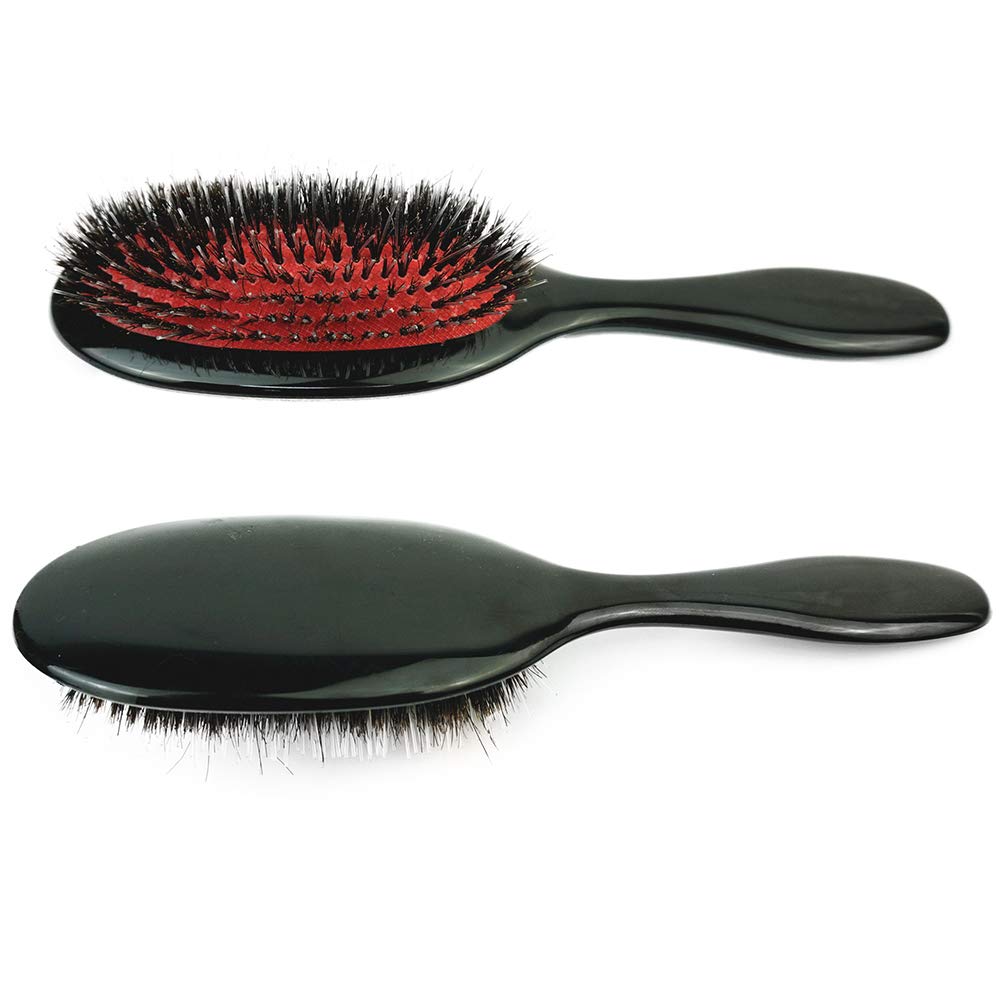 Wiginway Hair Wigs CombsNylon Pins Brush Human Brushes Nylon Boar Bristle Best Paddle Ellipse Handle Salon Massaging Head Care Brush(L)