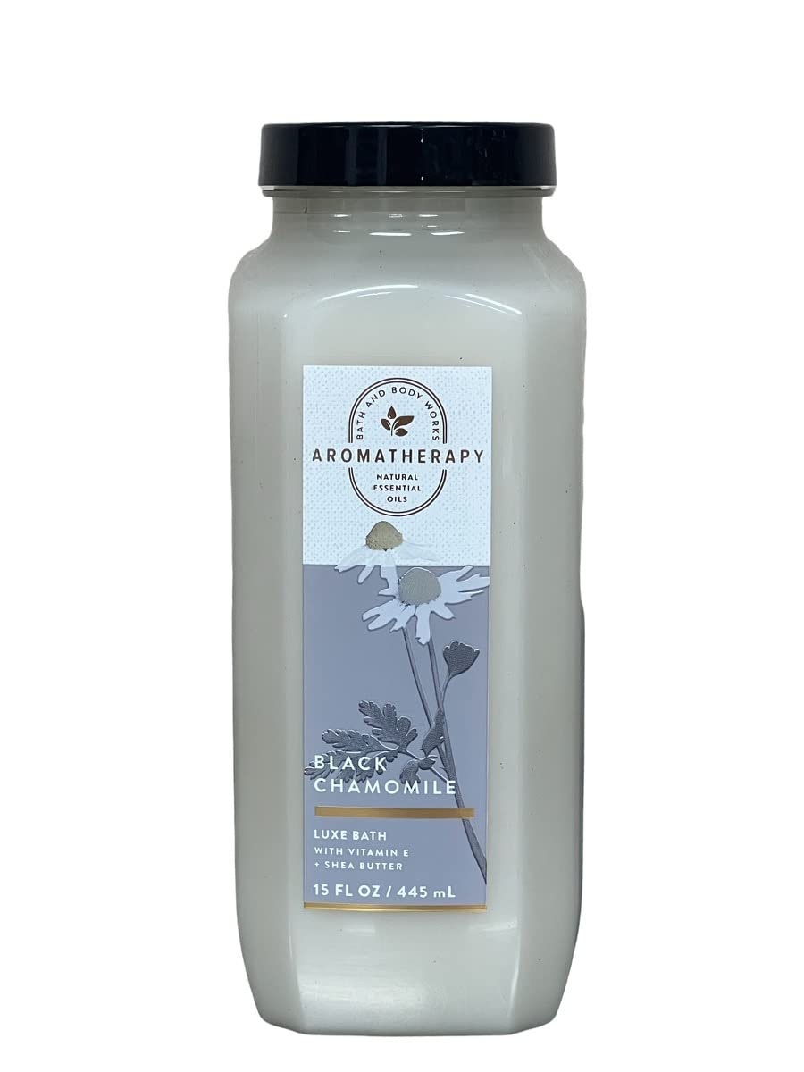 Bath and Body Works Aromatherapy Black Chamomile Luxury Bubble Bath 15 Fl Oz (Black Chamomile)