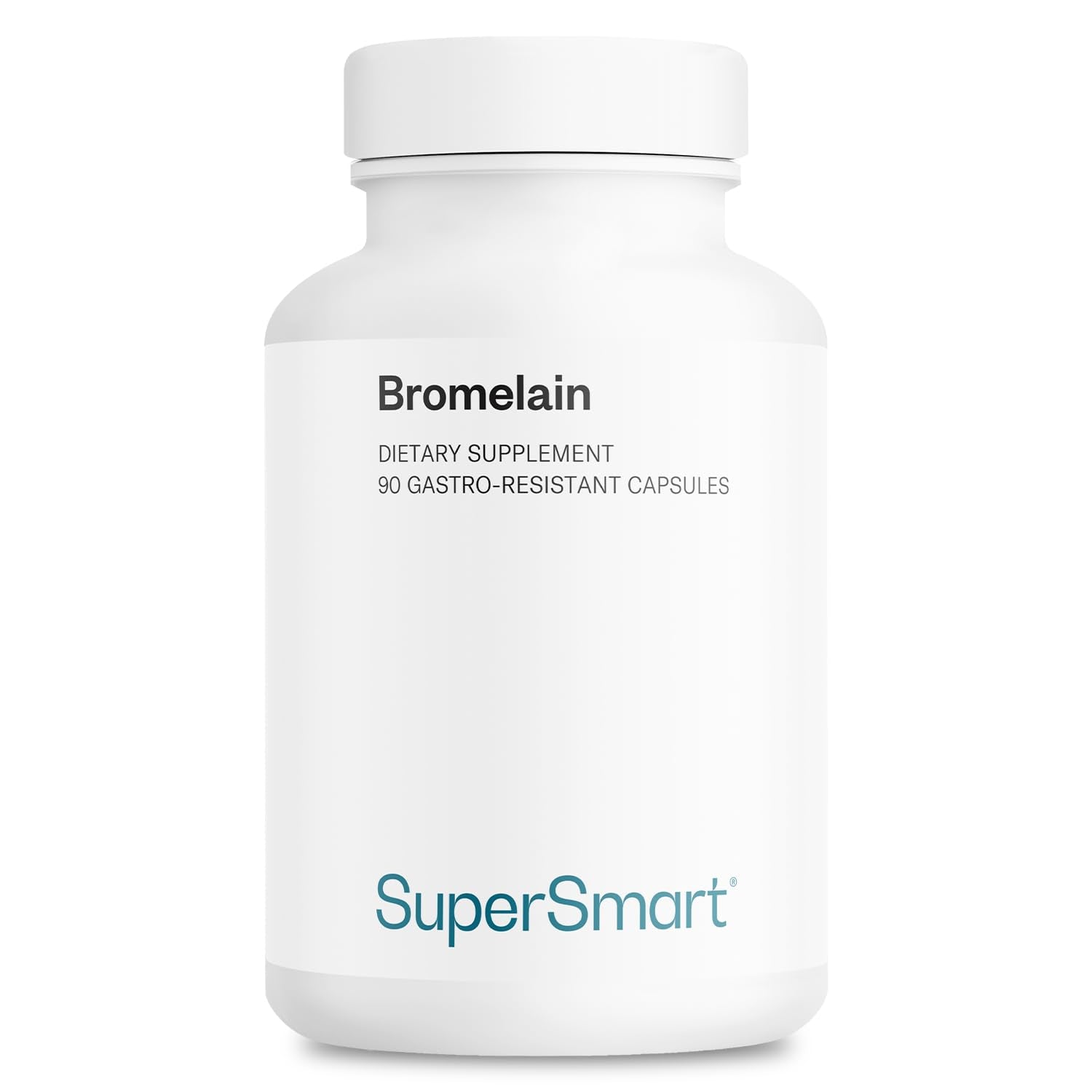 Supersmart - Bromelain Supplement 1500mg/3000 GDU per Day (Proteolytic Enzymes) - Pineapple Extract | Non-GMO & Gluten Free - 90 DR Capsules (Delayed Release)