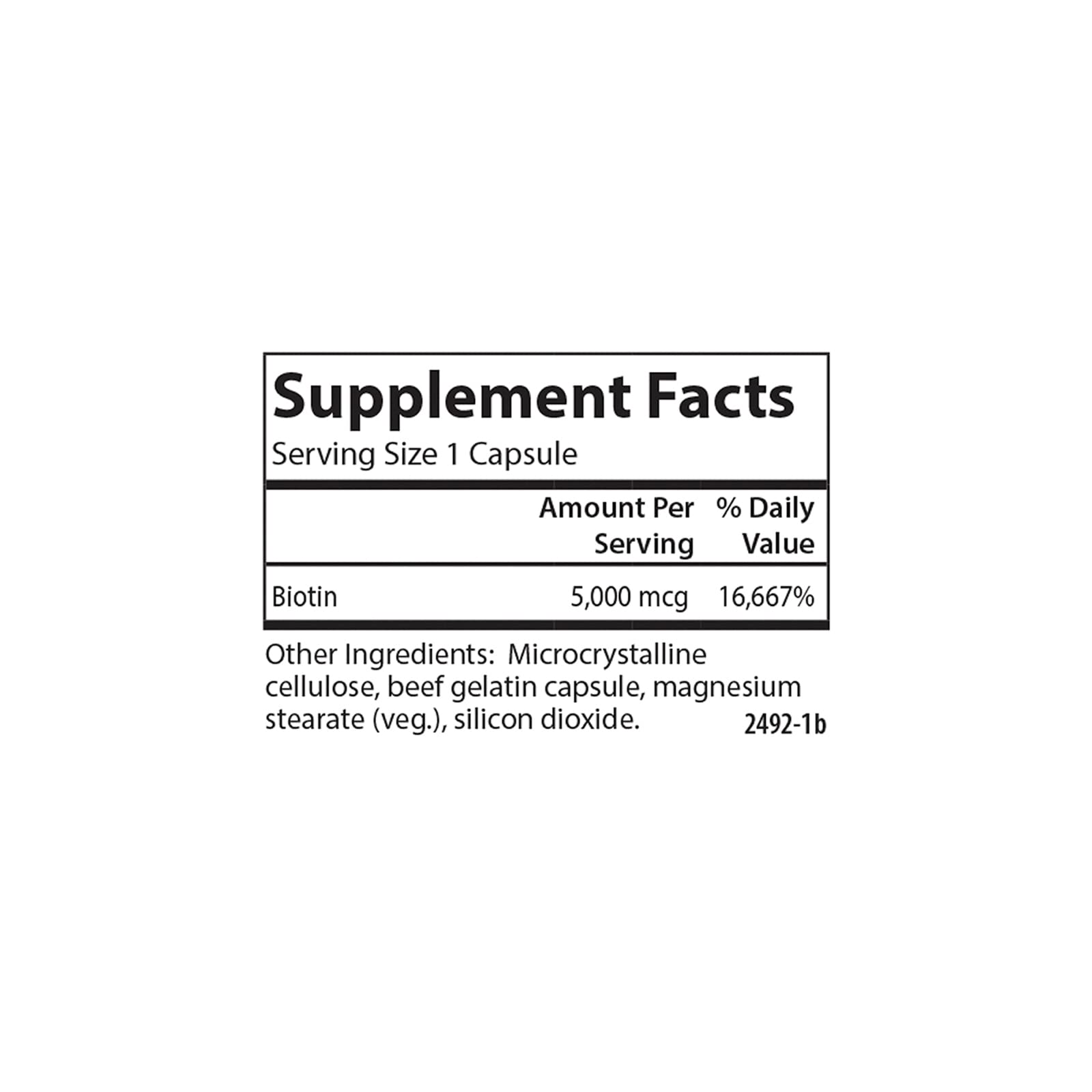 Carlson - Biotin, 5000 mcg, Healthy Hair, Strong Nails & Energy Production, 100 Capsules