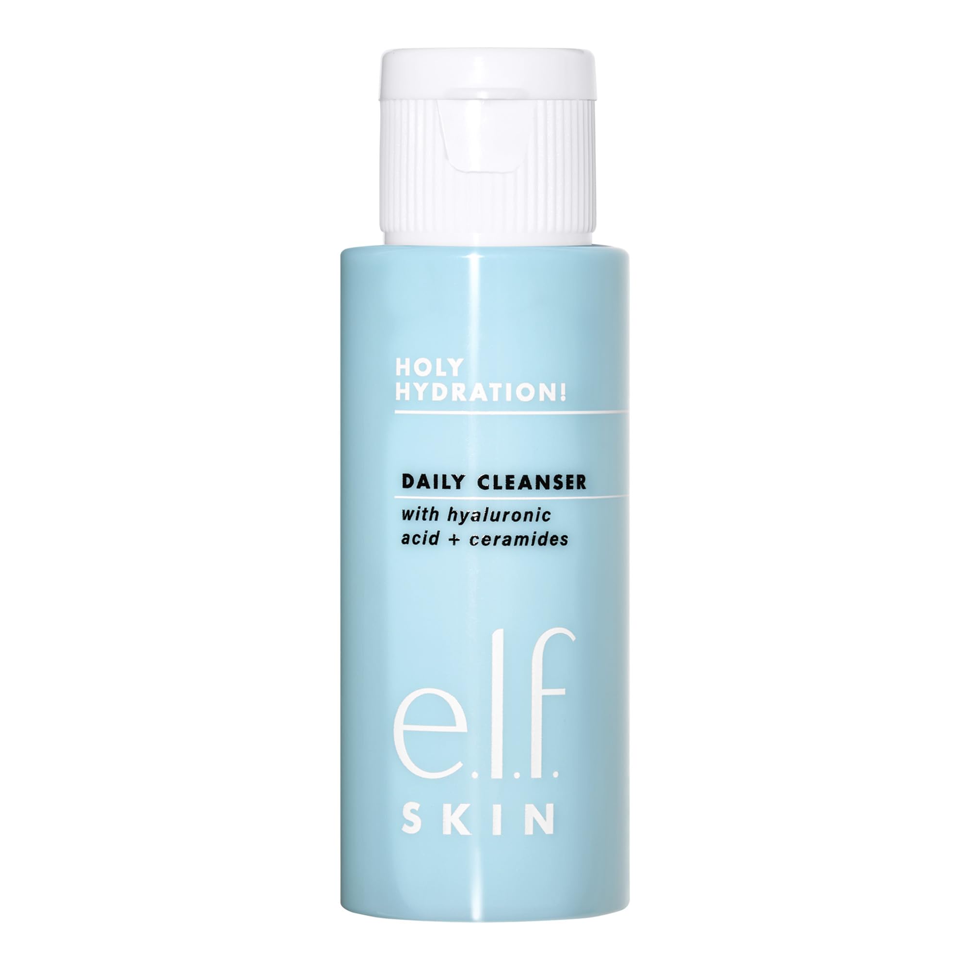 e.l.f. SKIN Holy Hydration! Daily Cleanser Mini, Face Cleanser For Washing Away Excess Oil, Impurities & Makeup, Made With Hyaluronic Acid, Vegan & Cruelty-Free