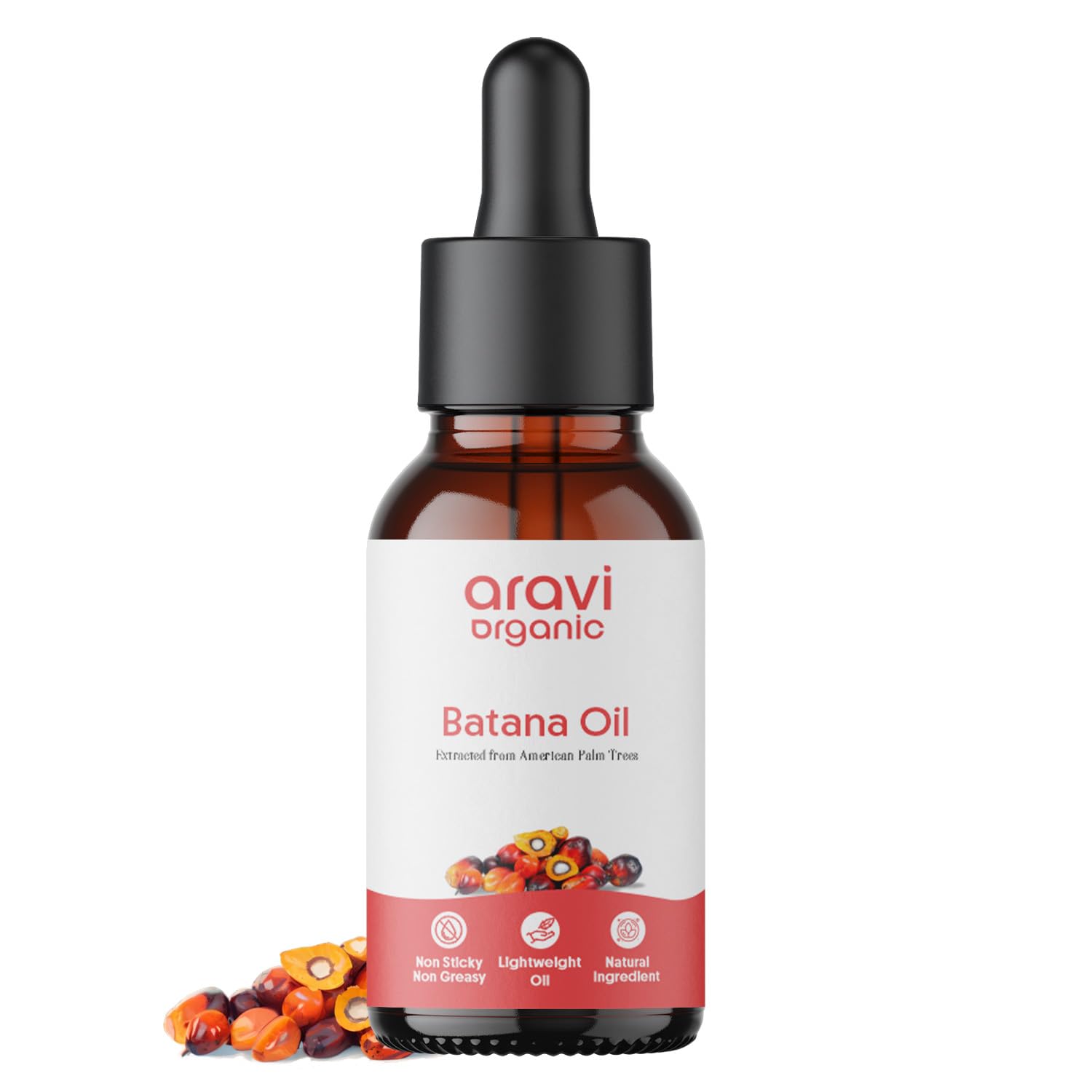 Aravi organic Pure Batana Hair Oil For Hair Growth - Derived From American Oil Palm Nut - 0.5 FL Oz / 15 ml