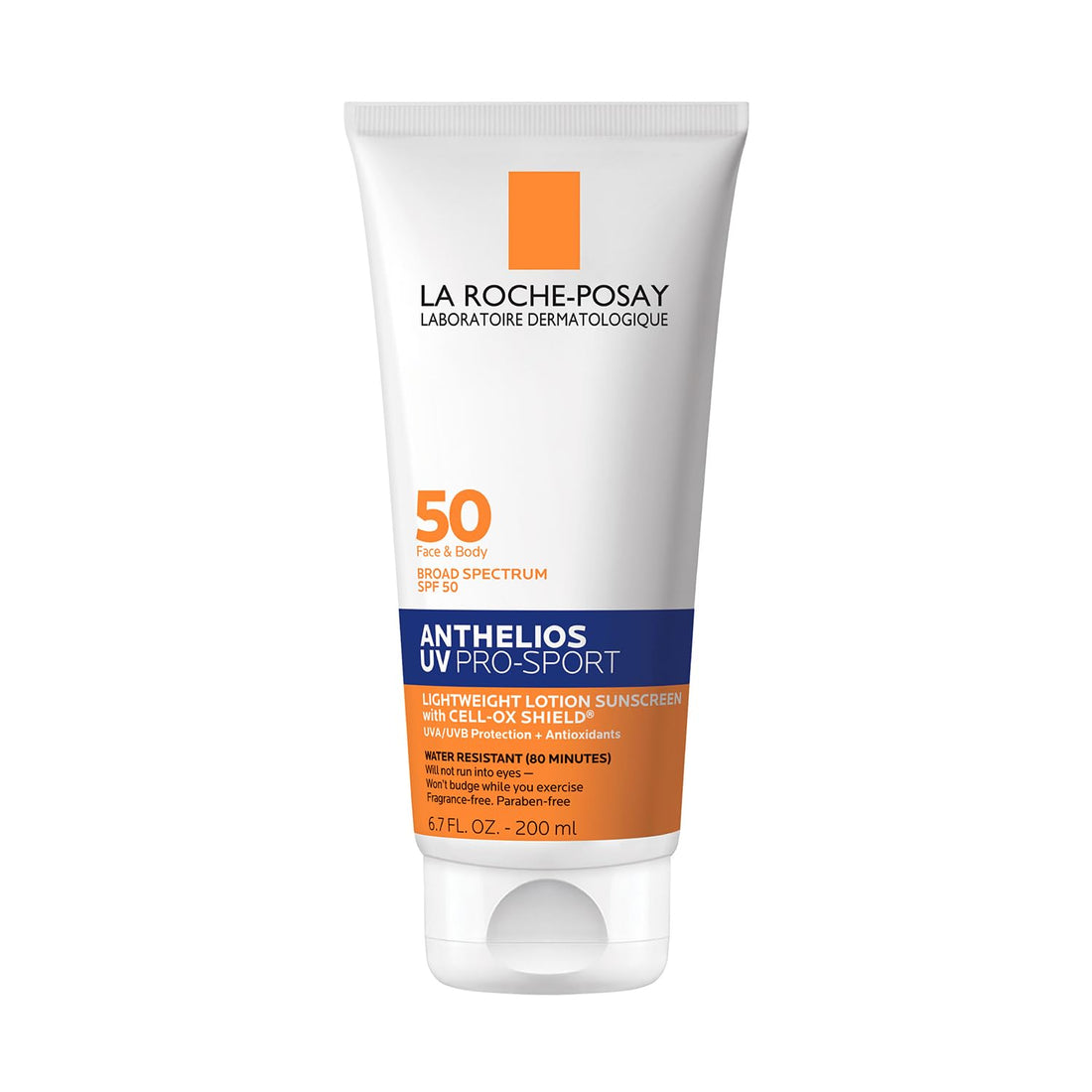 La Roche Posay Anthelios UV Pro-Sport Sunscreen SPF 50, Daily Sunscreen for Body & Face with Vitamin B5 and Vitamin E, Broad Spectrum Invisible SPF Protection, Water Resistant, Non Greasy