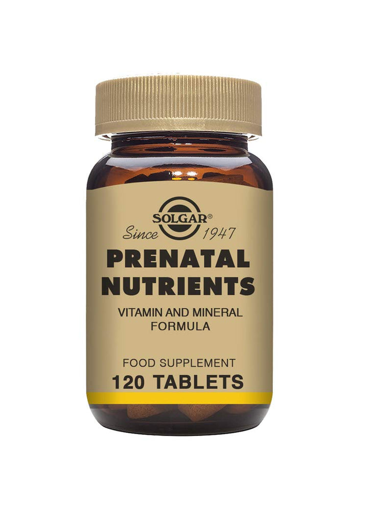 Solgar Prenatal Nutrients - 120 Tablets - Multivitamin & Mineral Formula for Pregnant & Lactating Women - Vegan, Kosher, Halal & Gluten Free - 30 Servings