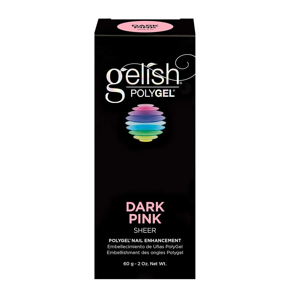 Gelish PolyGel Professional Nail Enhancement Dark Pink Sheer Shade, 2 Ounces