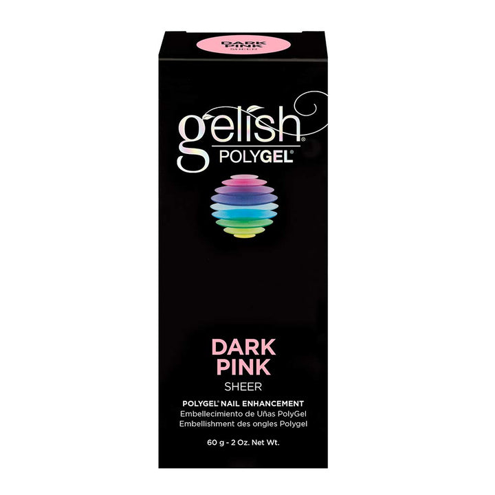 Gelish PolyGel Professional Nail Enhancement Dark Pink Sheer Shade, 2 Ounces