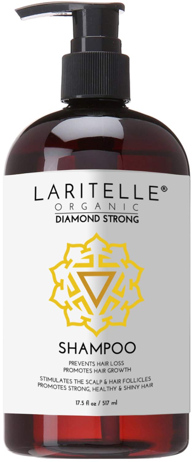 Laritelle Organic Shampoo 17.5 oz. Argan Oil, Ginger, Cedarwood. Promotes Hair Growth, Prevents Hair Loss. GF