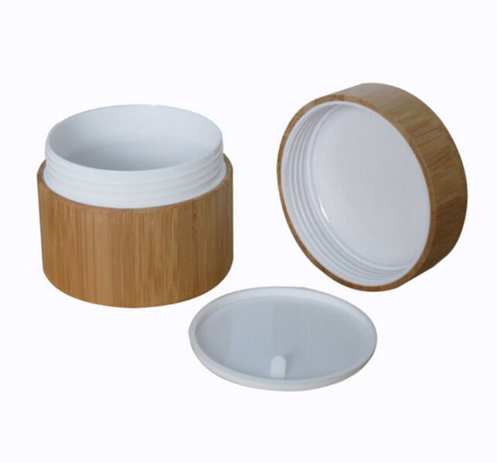 30ML : TOPWEL 15ml/30ml/50ml/100ml Environmental Bamboo Empty Refillable Cosmetic Cream Jar Storage Bottle Container Bottle (30ML)