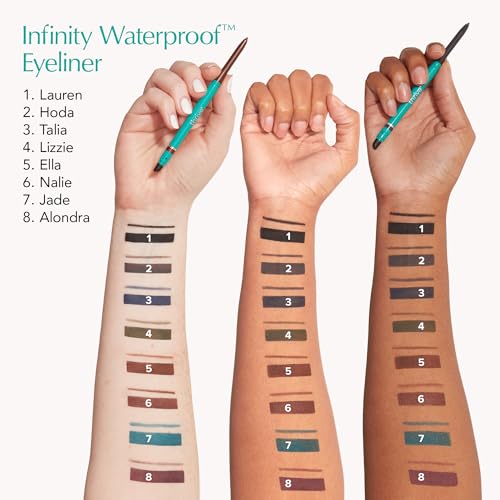 Thrive Causemetics Infinity Waterproof Eyeliner Pencil, Built In Sharpener & Smudge Tip, Long Lasting, Smudge Proof, Hyaluronic Acid & Shea Butter, Vegan & Cruelty Free, Hoda (Slate Grey Matte)