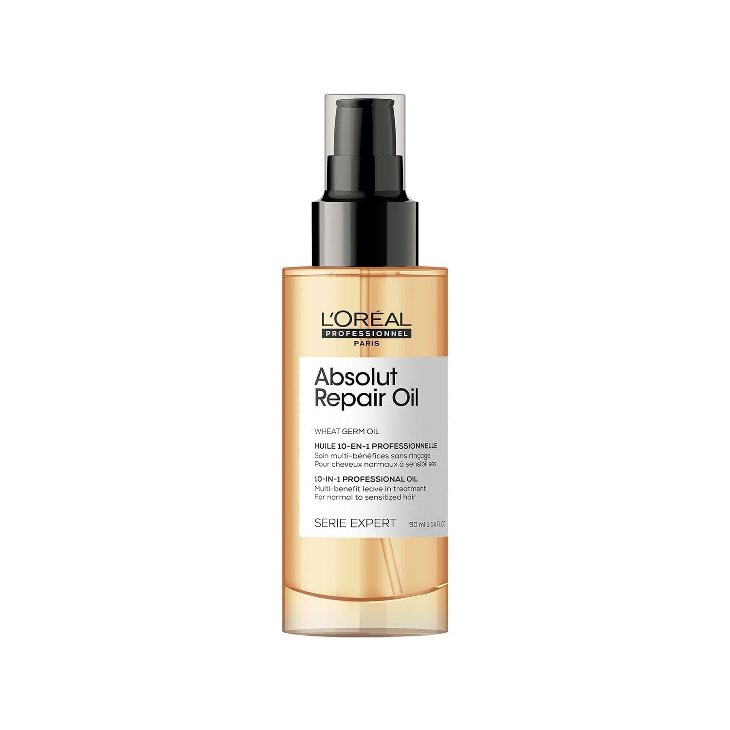 L'Oréal Professionnel Absolut Repair 10-in-1 Oil - Multi-Benefit Oil For Dry & Damaged Hair, Repairs Hair and Provides Shine With Quinoa and Proteins