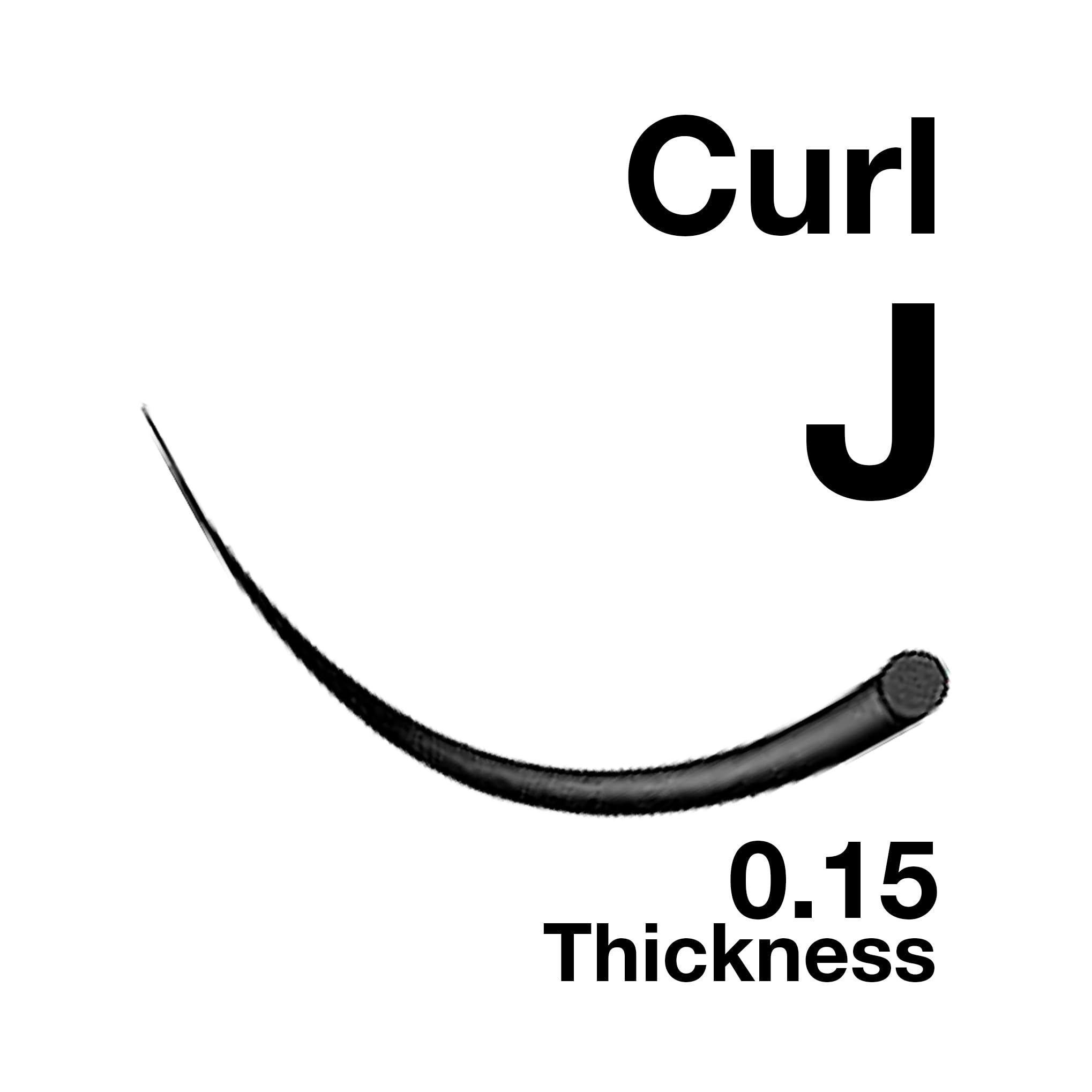 EMILYSTORES Eyelash Extensions J Curl Thickness 0.15mm Length 14mm Silk Lashes Individual Loose Signature Mink Eyelash