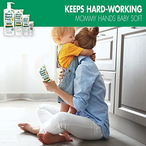 Miracle of Aloe Miracle Hand Repair Cream 1 oz Healing Aloe Vera Lotion for Dry, Cracked Hands with 60% Ultra Aloe Gel - Moisturizes, Softens, and Repairs - Non-Greasy (3-Pack)