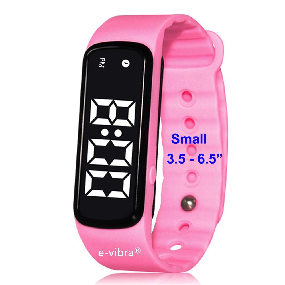 e-vibra 8 Alarm Vibrating Alarm Watch Medical Reminder Watch - with Timer and 8 Daily Alarms (Pink - Small)